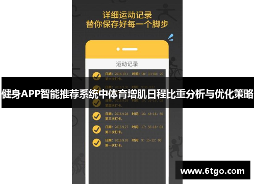 健身APP智能推荐系统中体育增肌日程比重分析与优化策略